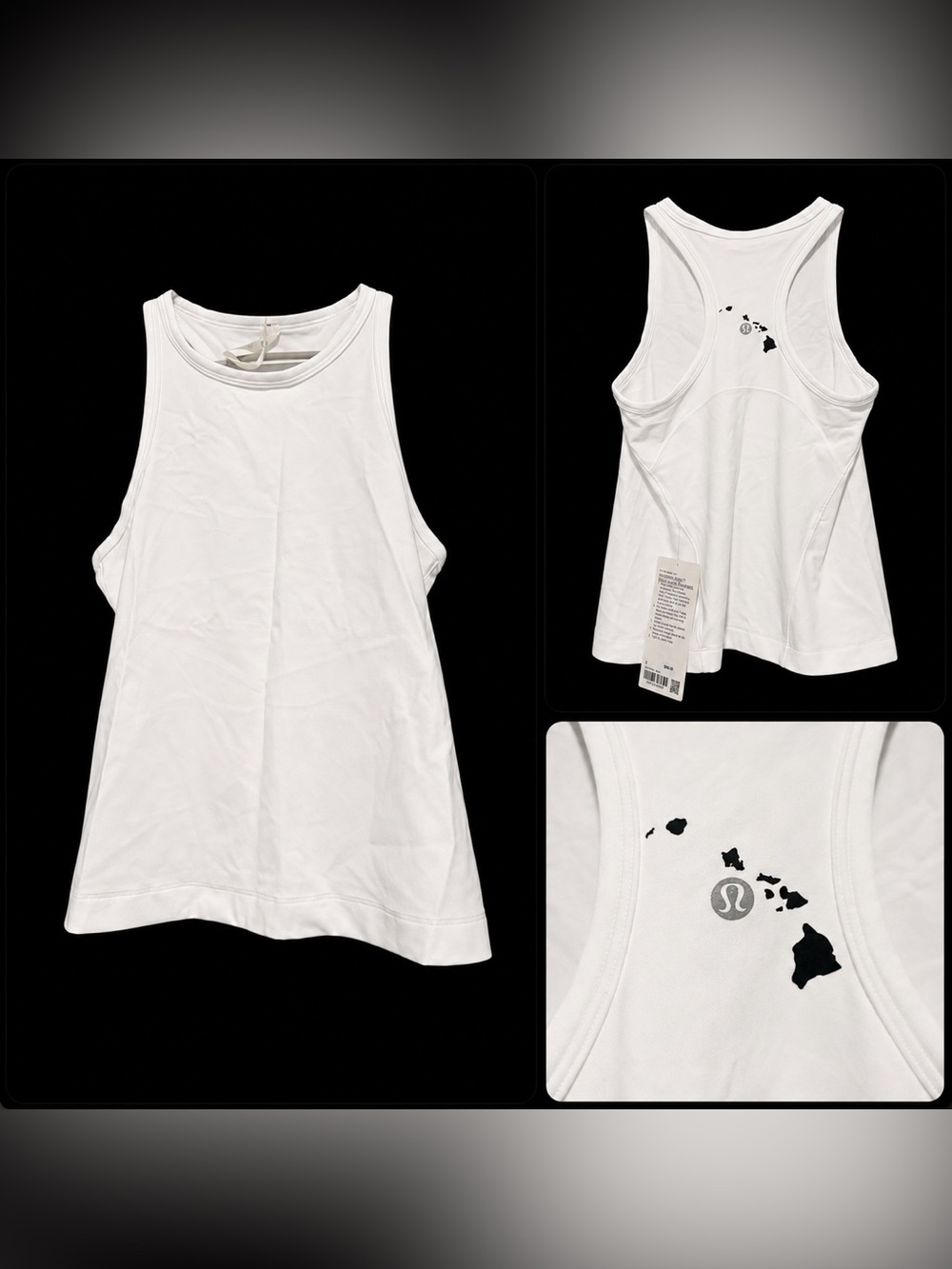lululemon athletica White Racerback Tank with Hawaiian Graphic - Women